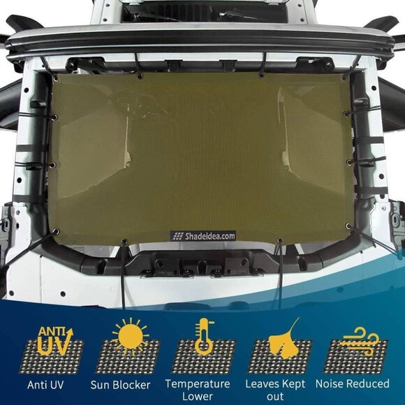 Shadeidea Front Sun Shade for Jeep Gladiator JT (2018–2023) – Tank‎ Green - Picture 4 of 8